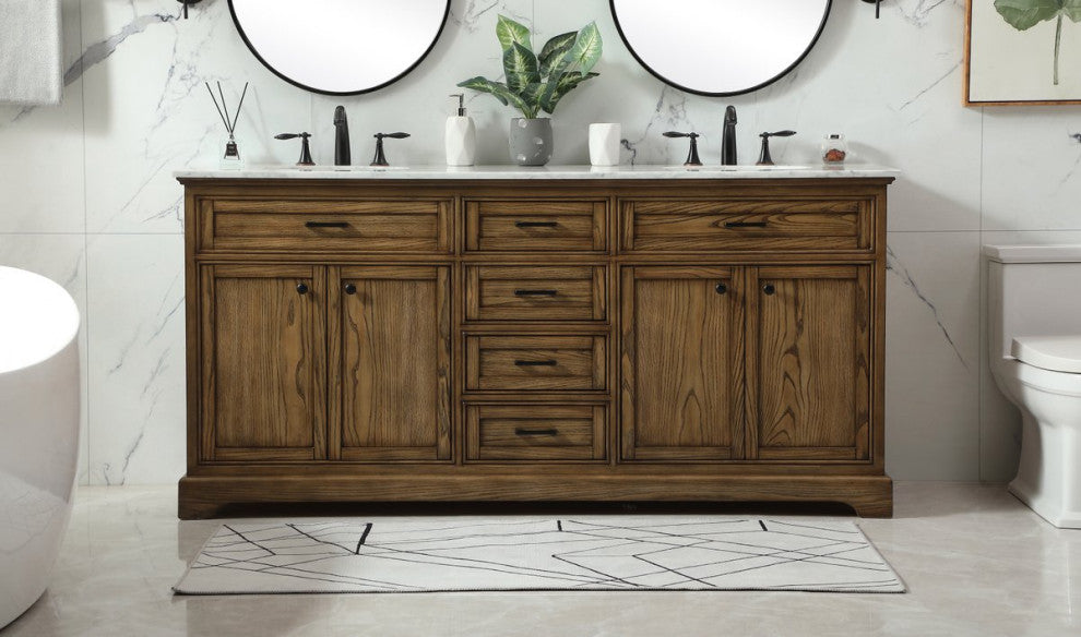 Home Living 21.5" Transitional Driftwood-Light Bathroom Vanity