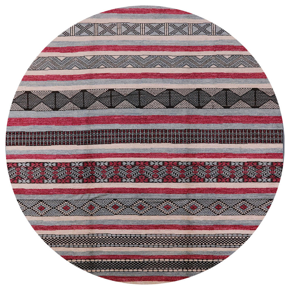 Ahgly Company Indoor Round Mid-Century Modern Area Rugs, 8' Round