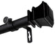 Michel 1" Curtain Rod, Black, 160-240"
