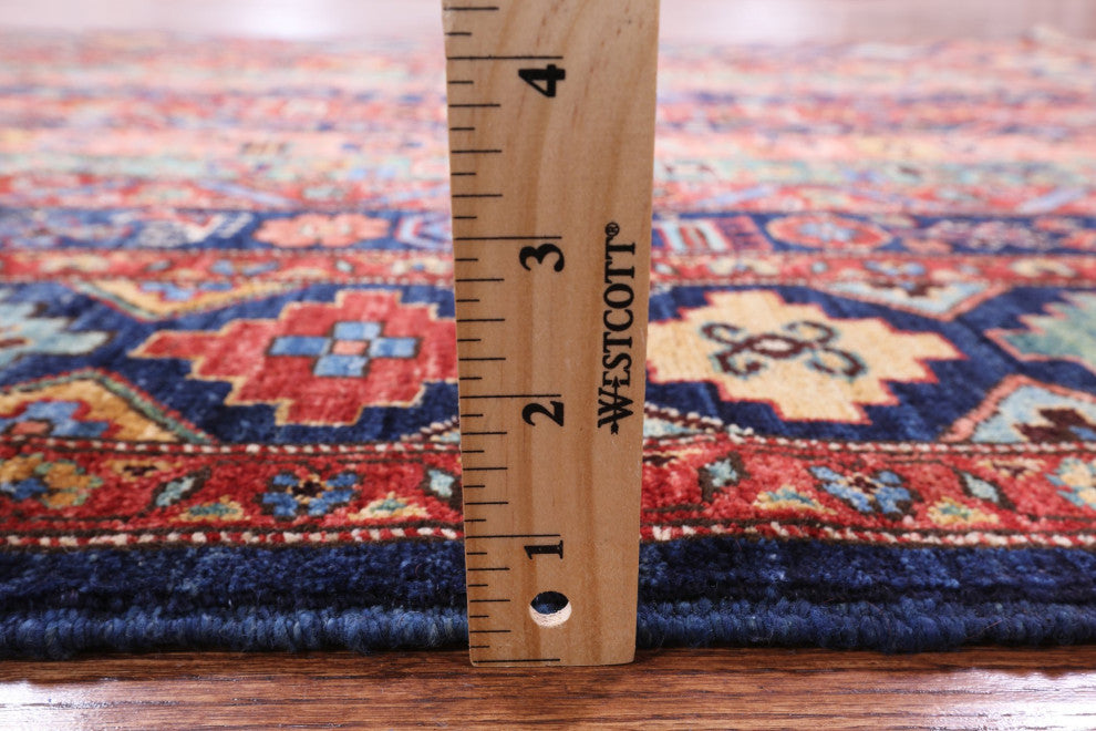 Persian Gabbeh Shall Hand Knotted Rug 4' 2" X 5' 10" Q4996