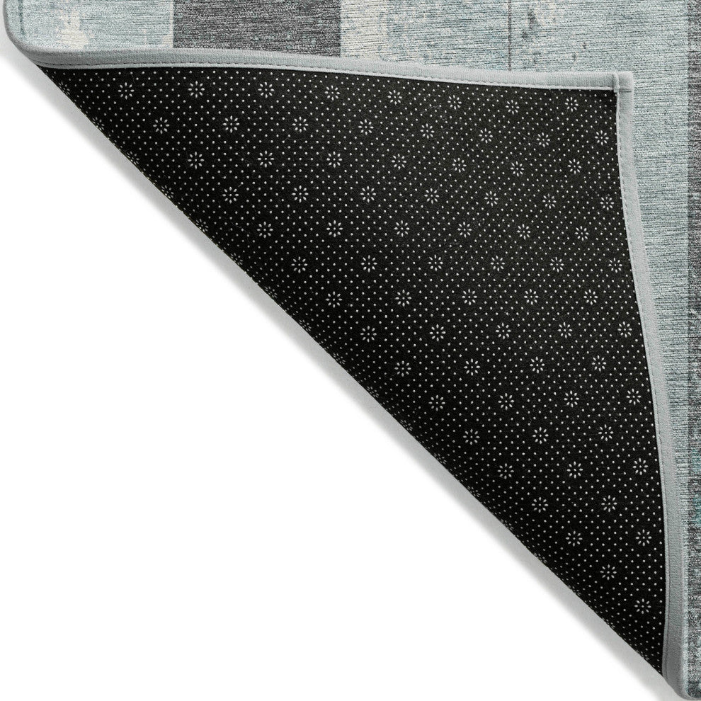 Machine Washable Indoor/Outdoor Chantille ACN1868 Teal 5' x 7'6" Rug