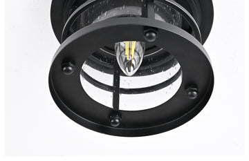 Home Living 8" Outdoor Flush Mount, Black