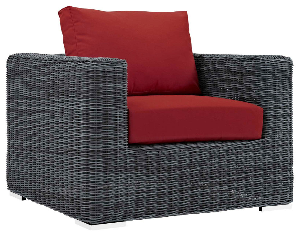 Summon 8-Piece Outdoor Patio Sunbrella Sectional Set Canvas Gray