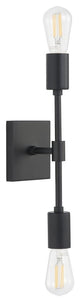 Berbella 2-Light Bathroom Wall Sconce, Black