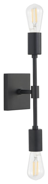 Berbella 2-Light Bathroom Wall Sconce, Black