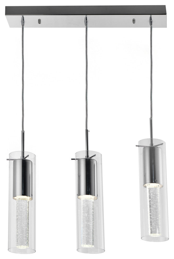 Lazzur Essonne 3 Light 24" Polished Chrome Pendant