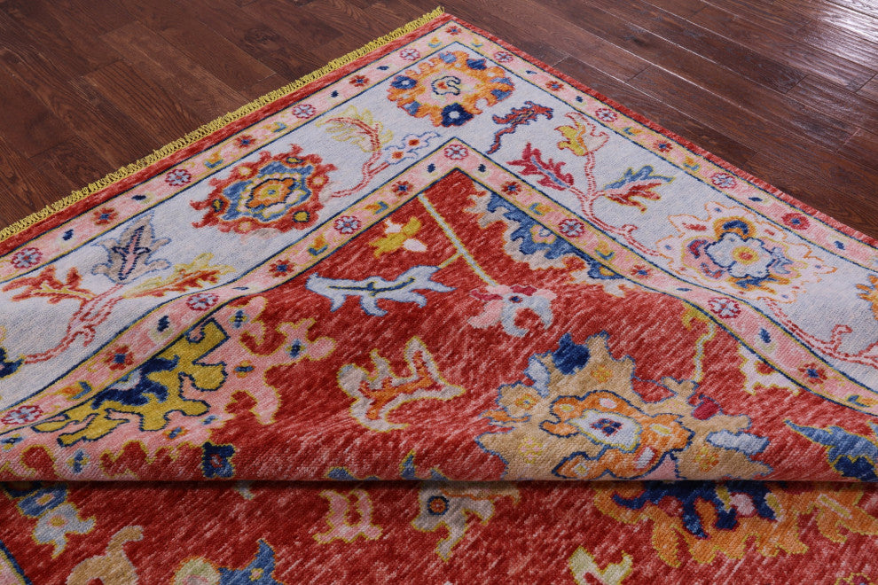 Turkish Oushak Hand Knotted Wool Rug 8' 11" X 11' 5" - Q14801