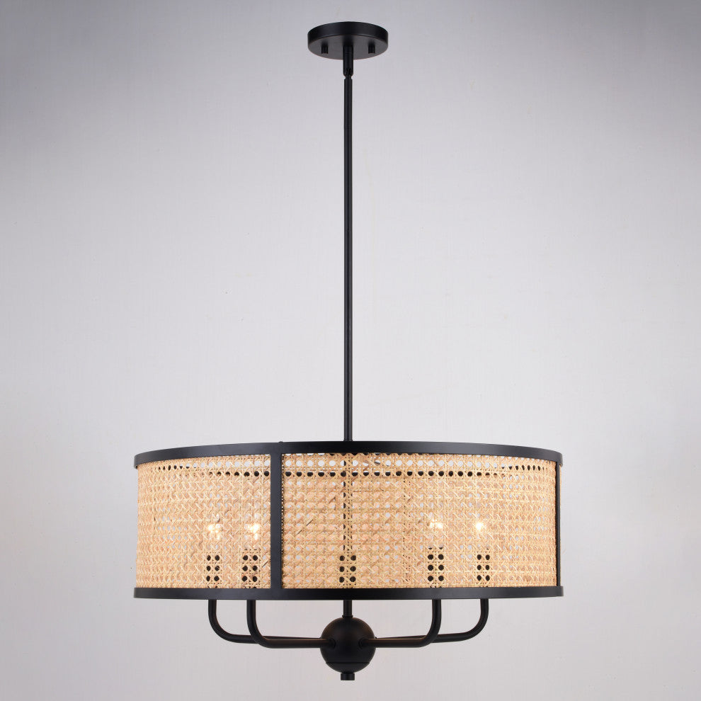 Berens 24" 5 Light Pendant Matte Black
