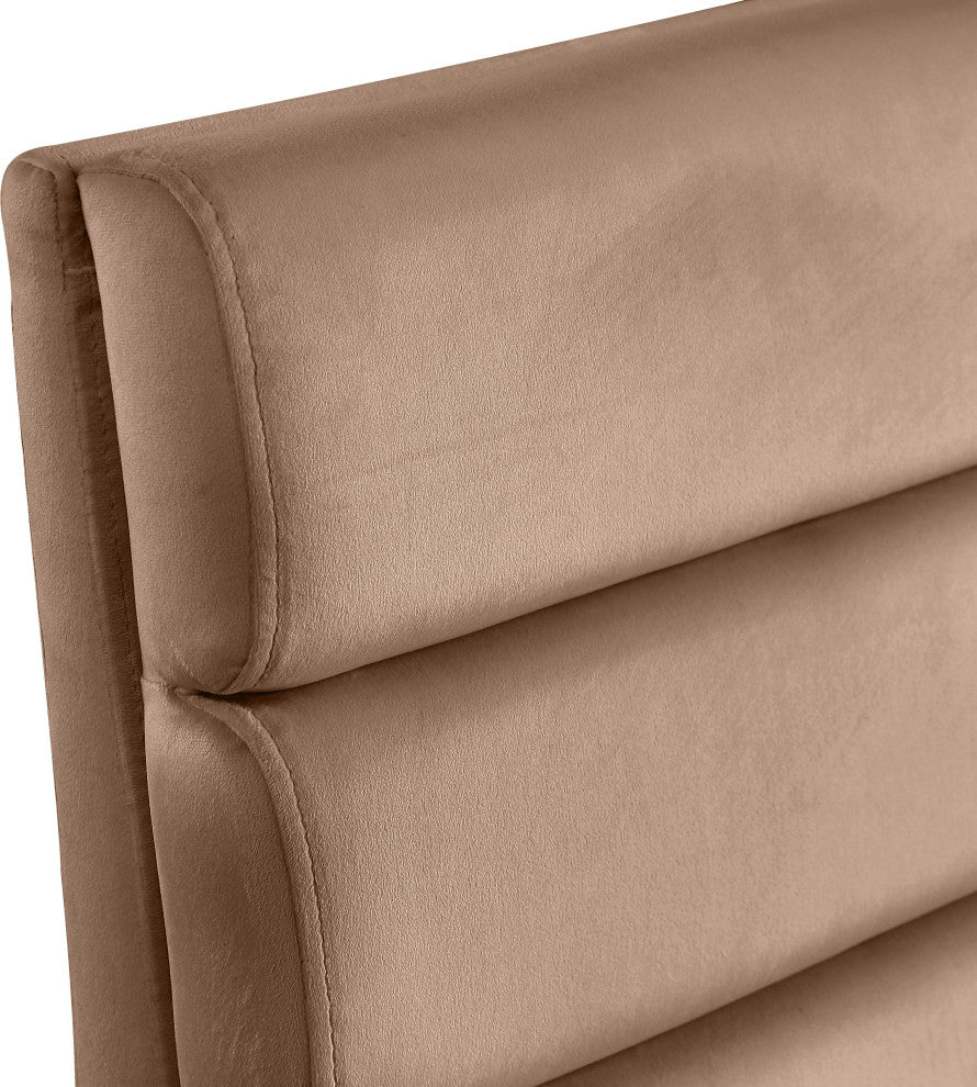 Kai Upholstered Dining Chair, Beige, Velvet, Set of 2