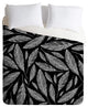Heather Dutton Float Like A Feather Black Duvet Cover Set, Queen