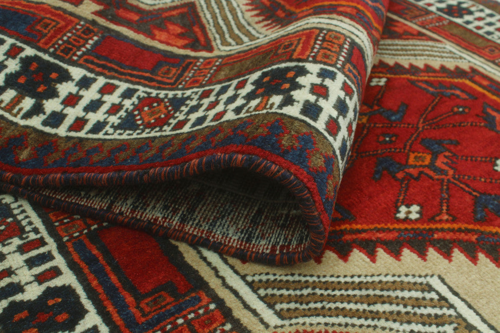 Fine Vintage Distressed Emilie Rust/Beige Runner, 3'3x10'5