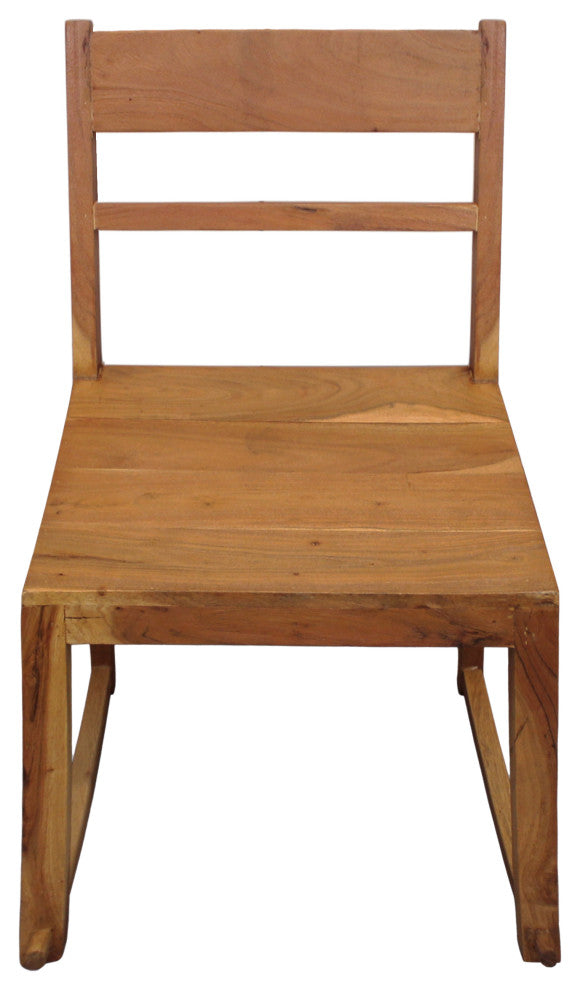 Fernious Dining Chair on Mango Solid Wood, Natural Finish, Set of 2