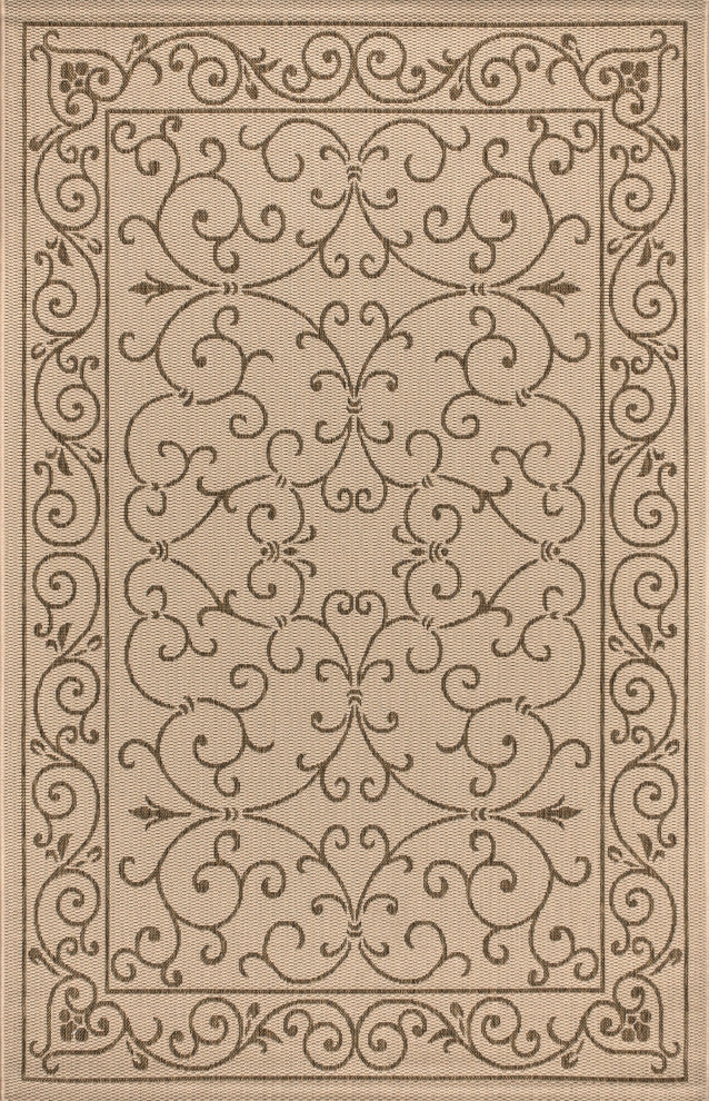 Charleston Vintage Filigree Textured Weave Indoor/Outdoor Area Rug