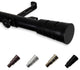 Noah 13/16" Diameter Curtain Rod, Black, 18-28"