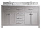 Caroline 60" Double Bathroom Vanity Set, Cashmere Gray