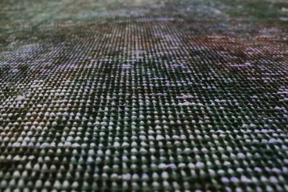 Distressed Overdyed Ariadna Charcoal Rug