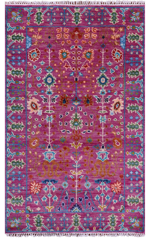 3' 1" X 5' 1" Turkish Oushak Handmade Wool Rug - Q15899