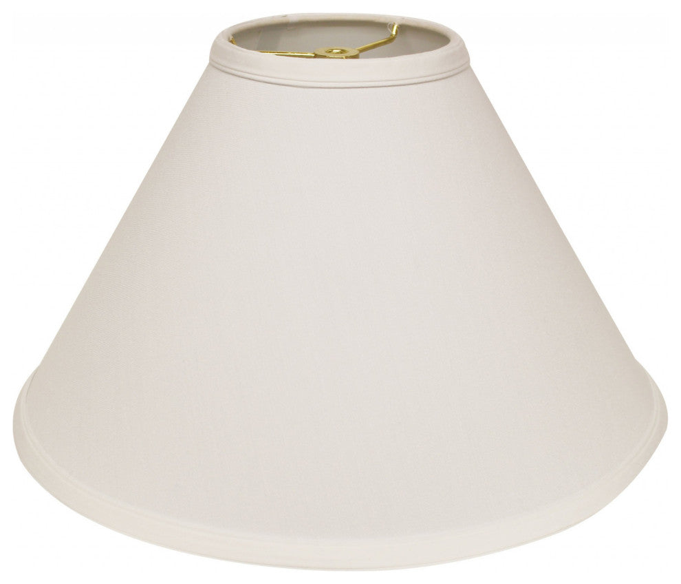 19" White Deep Cone Slanted No Slub Lampshade