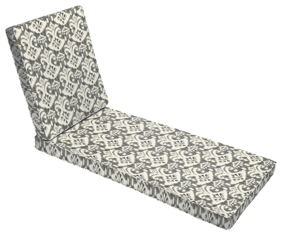 Mozaic Home Rivoli Graphite Outdoor/Indoor Chaise Lounge Cushion, 73"x24"x3"