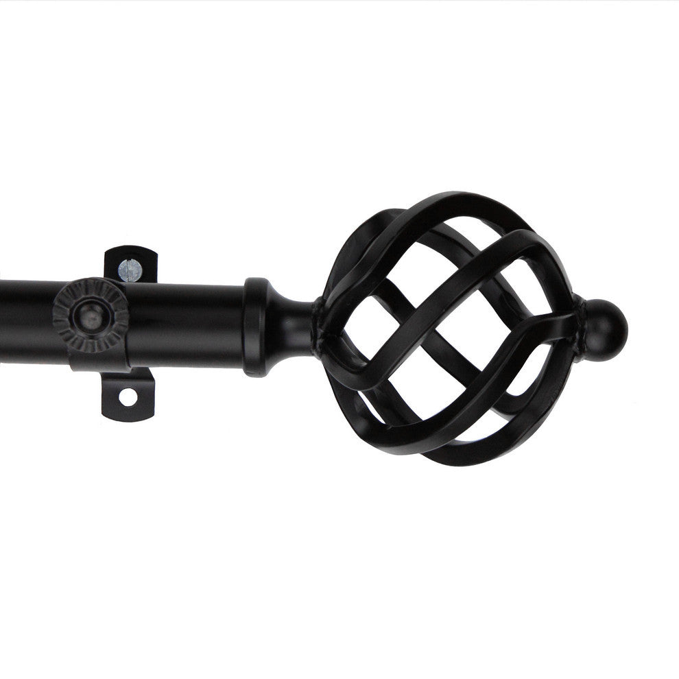 Walter Multi Angle Ceiling Rod 48-84 inch, Black, Three Sided