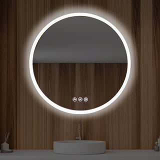 Fogless, Color Temperature Adjustable LED Mirror, 32" Round