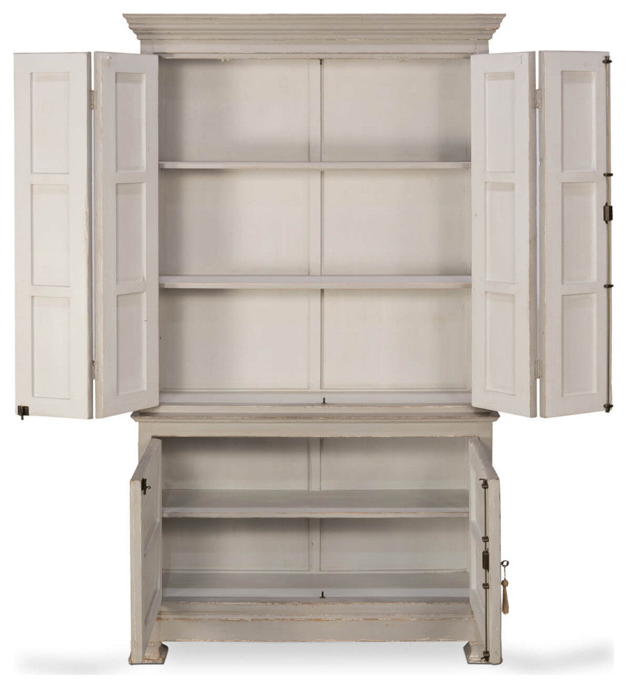 Tall Provincial Painted Cabinet