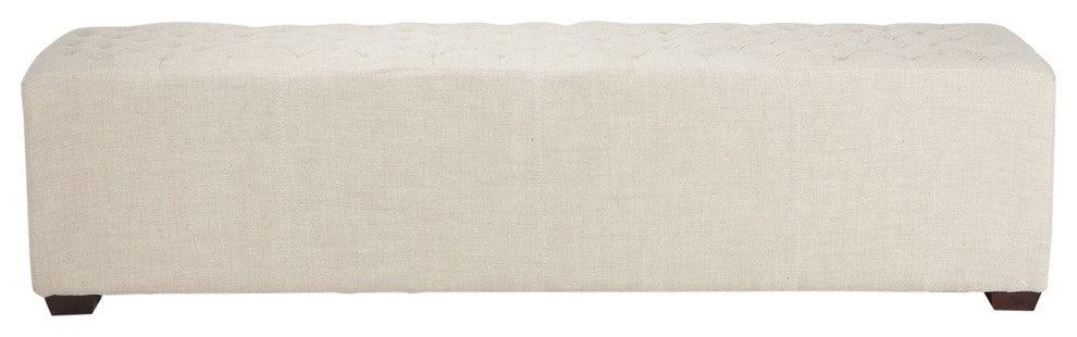 Arabella 58-Inch Beige Upholstered Bench