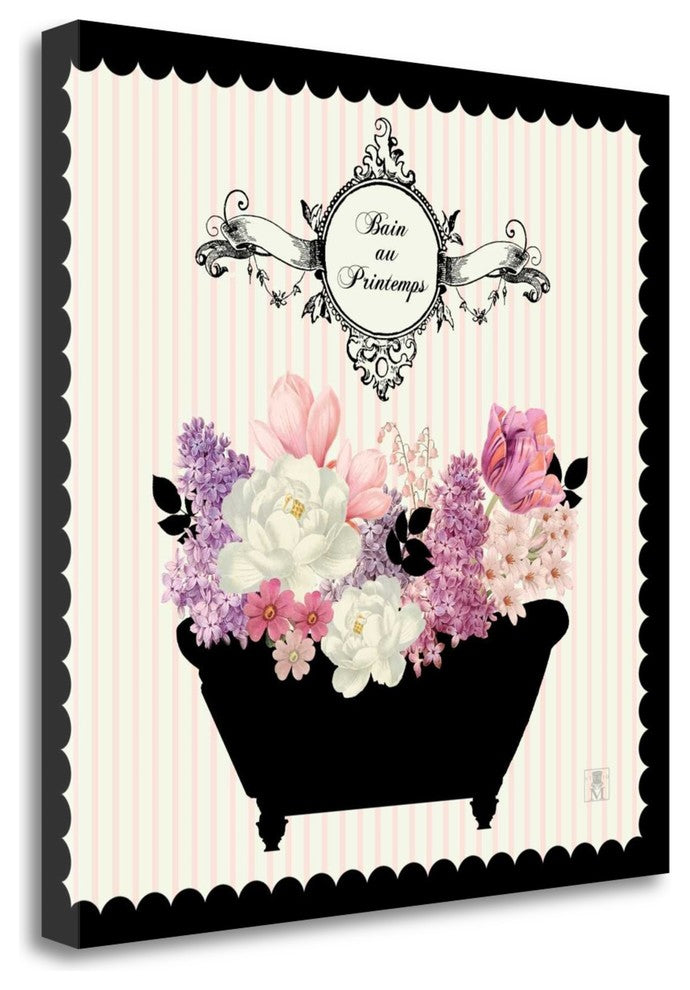 "Bain Du Jardin II" By Studio Mousseau, Giclee Print on Gallery Wrap Canvas