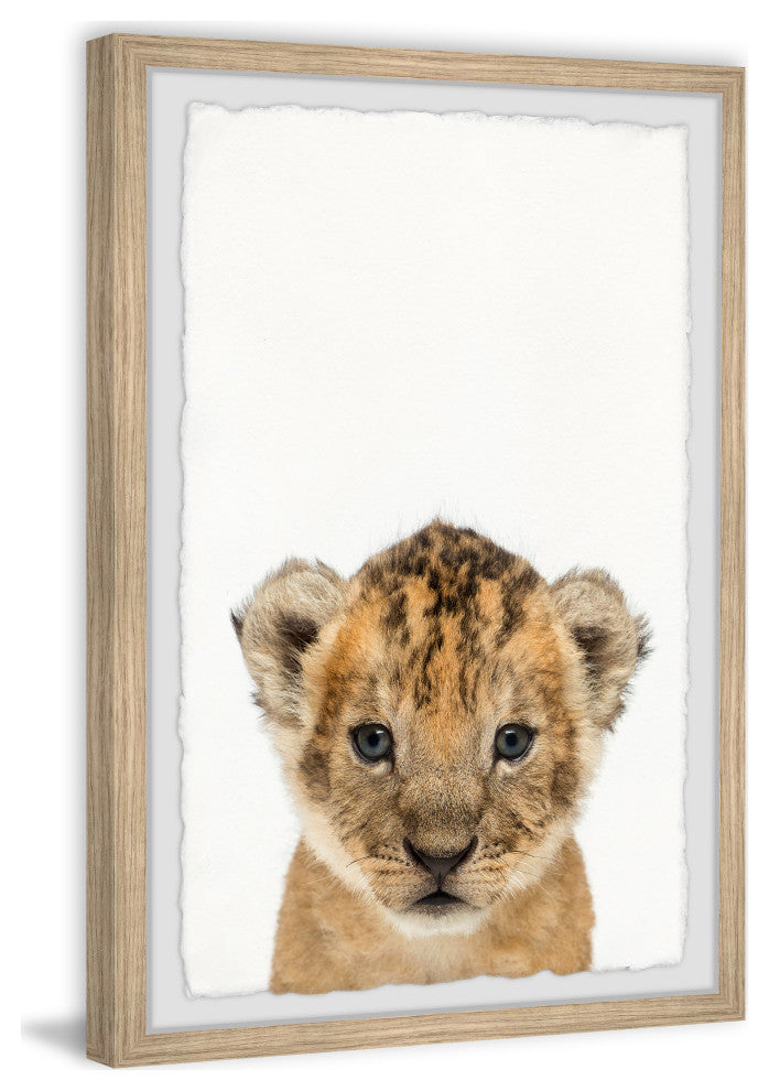"Little Simba" Framed Painting Print, 30x45