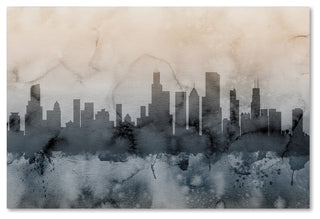 "Chicago, Illinois Skyline V" Canvas Art by Michael Tompsett