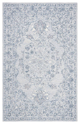 Safavieh Micro-Loop Collection MLP504 Rug, Light Blue/Ivory, 4' X 6'