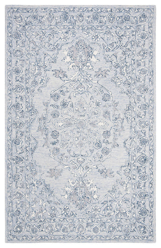Safavieh Micro-Loop Collection MLP504 Rug, Light Blue/Ivory, 4' X 6'