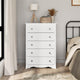 Prepac Monterey 5 Drawer Chest in White Finish