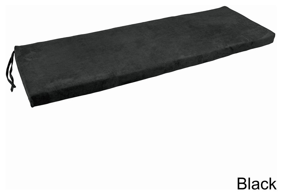 60"x19" Micro Suede Bench Cushion, Black