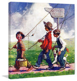 "Nash's Pond" Painting Print on Canvas by Curtis