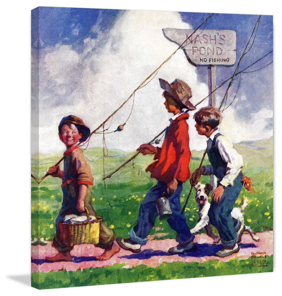 "Nash's Pond" Painting Print on Canvas by Curtis