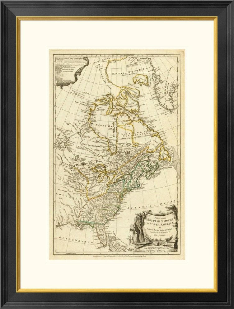 "Map of The British Empire in North America, 1776"  by Thomas Jefferys, 24x32"