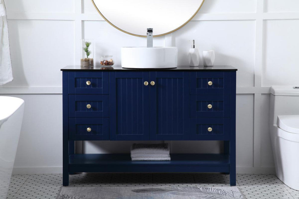 Grey 48" Vessel Sink Bathroom Vanity