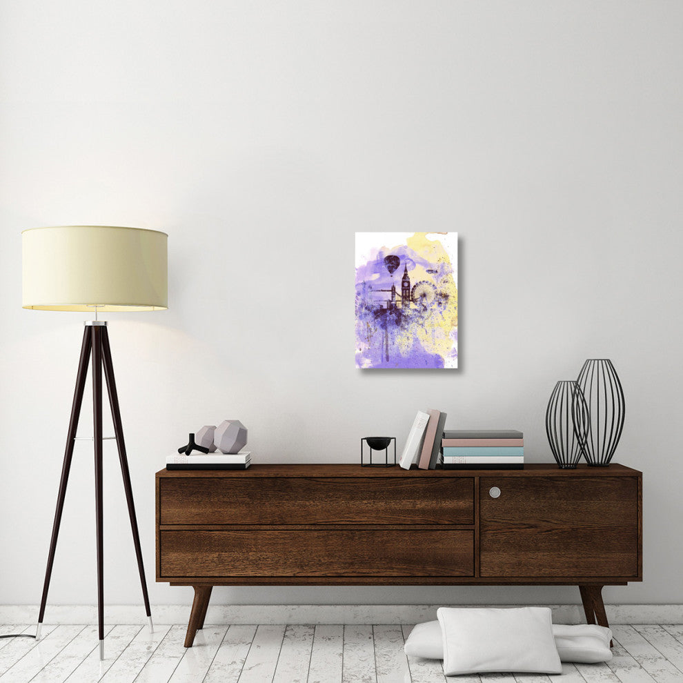 "London Watercolor Skyline" Fine Art Print
