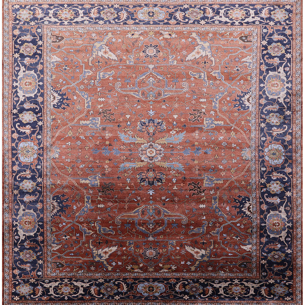 Ahgly Company Indoor Square Mid-Century Modern Area Rugs, 4' Square