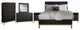 Modus Kentfield 6 Piece E King Bedroom Set With Chest, Black Drifted Oak