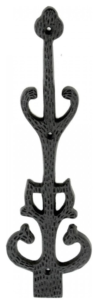 Black Dummy Strap Hinge 11" L Wrought Iron Faux Hinge Ornate Rust Resistant