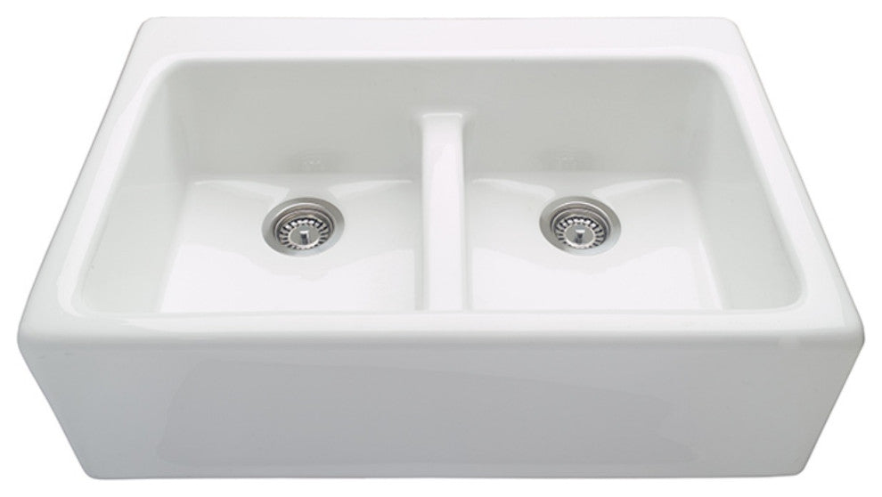 The Appalachian double-bowl Kitchen Sink, White RKS234W