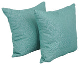 17" Jacquard Throw Pillows With Inserts, Set of 2, Mabul Seaglass