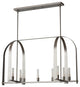 Triomphe 9-Light Linear Pendant Dark Smoke Frosted Glass