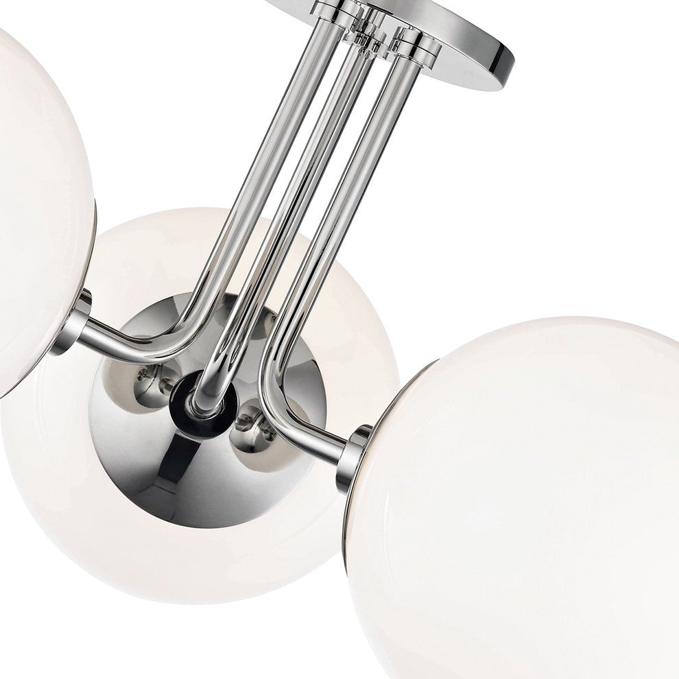 Stella 3-Light Semi-Flush Mount, Finish: Polished Nickel