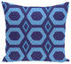 Hugs And Kisses Geometric Print Pillow, Brighter Sky, 20"x20"