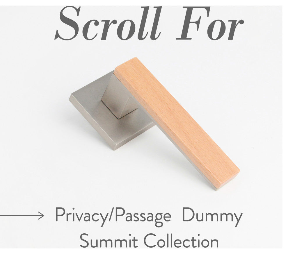 Modern Heavy Duty Designer Interior Door Lever - Summit Collection, Satin Nickel, Privacy Right Hand