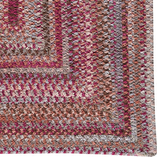 Alliance Concentric Rectangle Braided Rug, Ruby, 8'x11'