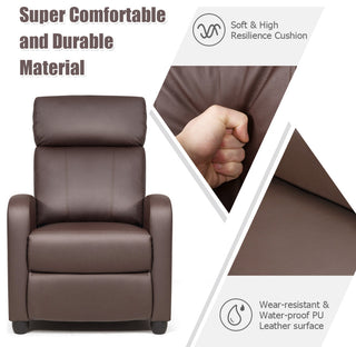 Recliner Massage Chair, Ergonomic Adjustable Single Sofa with Padded Seat